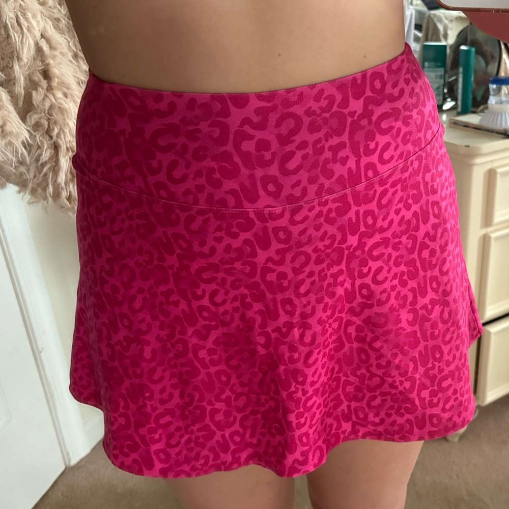 Pink Mini Skater Skirt for Casual Wear